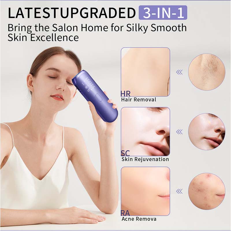 Rectangular Hand-held Hair Removal Device Ice Point Painless Hair Removal Device Portable Home Hair Removal Device
