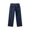 NVG·YOUNG Men's Spring Blue Washed Loose Straight-Fit Denim Jeans