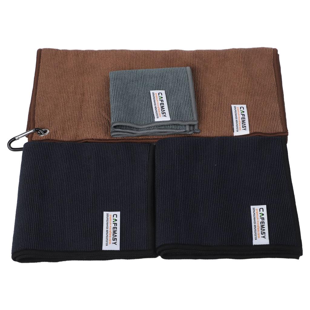 Compact Espresso Cleaning Cloths Set of 4 Soft Towels for Easy Maintenance
