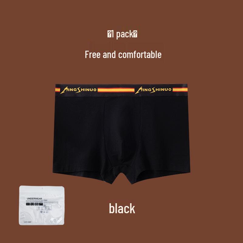 Men's Pure Cotton Comfortable Mid-Waist Boxer Briefs, Breathable & Loose Fit, Youth Plus Size.