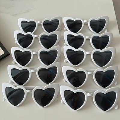 10buc Ochelari de Soare Colorati pentru Petrecerea Burlăcițelor Decor pentru Nuntă și Petrecerea Burlăcițelor Petrecere Burlăcițe Cadou pentru Mireasă și Domnișoară de Onoare Ochelari în Formă de Inimă