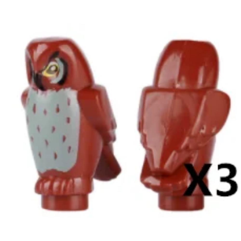 MOC ZOO Farma Zvířat Stavební Kostky Sova Ještěrka Chobotnice Veverka Prase Pes Kuře Kočka Holub Myš Vlk Králík Mini DIY Kostka K060