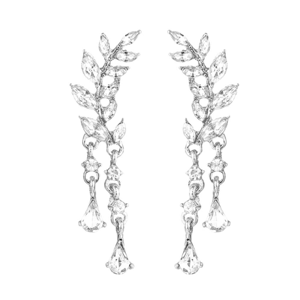 1 пара женских серег-кисточек для девочек, женские серьги-пусеты с подвесками в виде хрустальных капель воды, ювелирные изделия