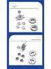 Round Lock Handbag Accessories Set: Three-Piece Vegetable Basket Bag with Twist Lock and Metal Buckle.