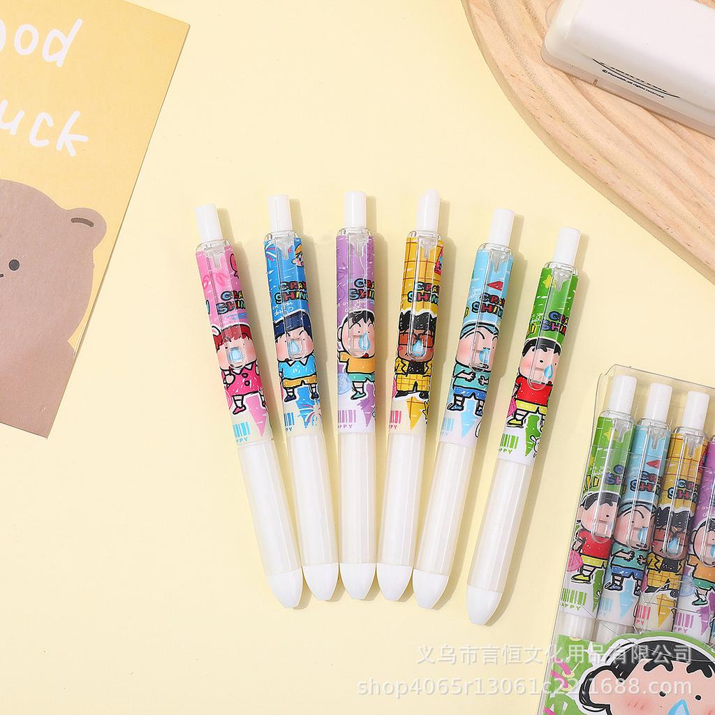 Crayon Shin-chan Quick-Dry Cartoon Click Pen for Students