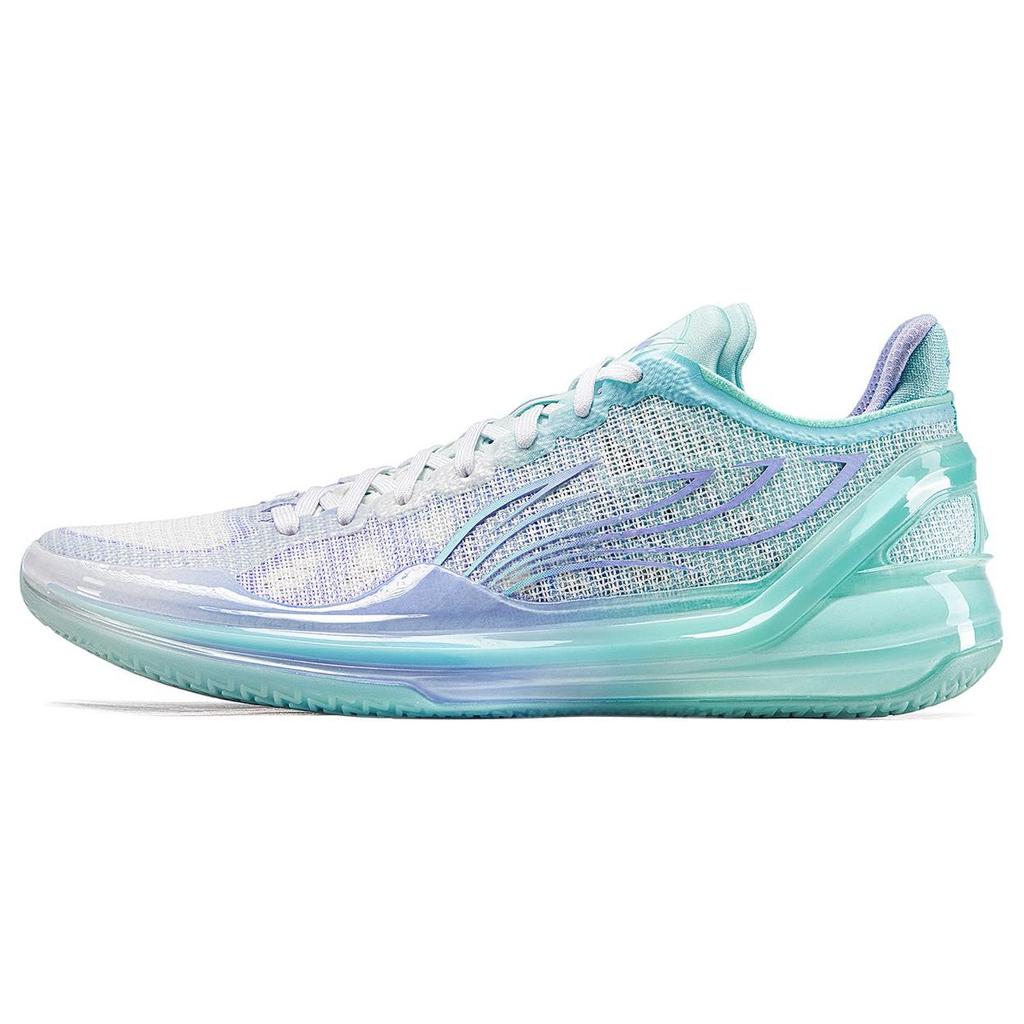 Li-Ning Razor 4 V2 Qinglian Odpružené Protiskluzové Lehké Responzivní Nízké Profesionální Basketbalové Boty Pánské Tenisky Modrofialové ABAU037-1