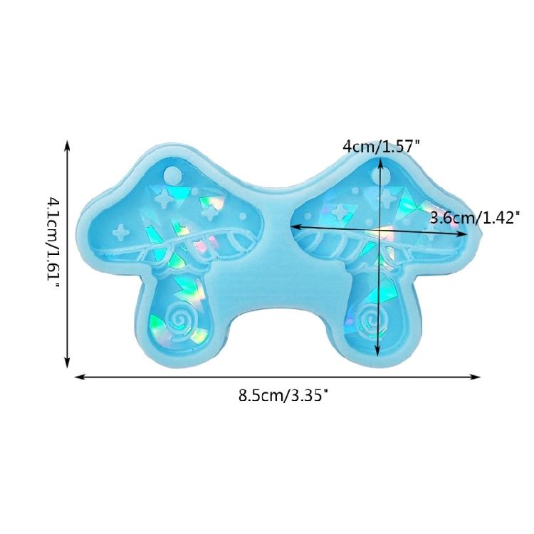 Earring Resin Mold Holographic Pendant Casting Epoxy Mold for Keychain Jewelry