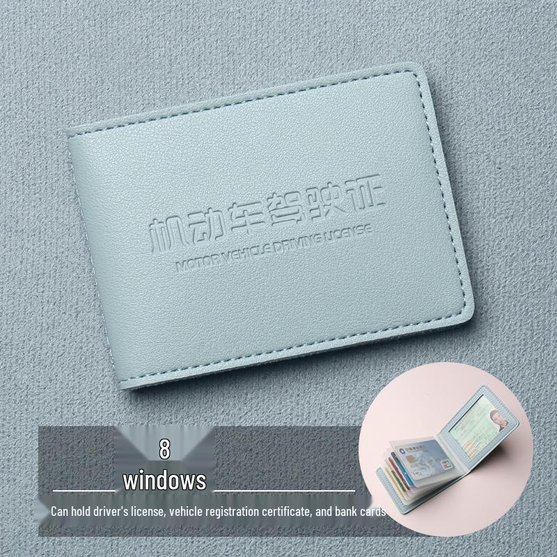 Men's 2025 Style Two-in-One Motor Vehicle License Leather Cover and Card Holder