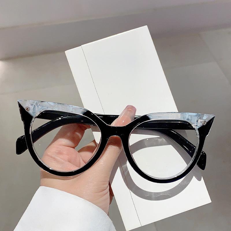 Popular  Vintage Anti Blue Light Optical Cat Eye Glasses Sexy Women Luxury Brand Designer Myopia Prescription Eyewear Frame