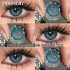 FUNSACHY 1pair Colored Contact Lenses Black Contacts Gray Lenses Natural Brown Contact Lenses Yearly Beautiful Pupils for Women