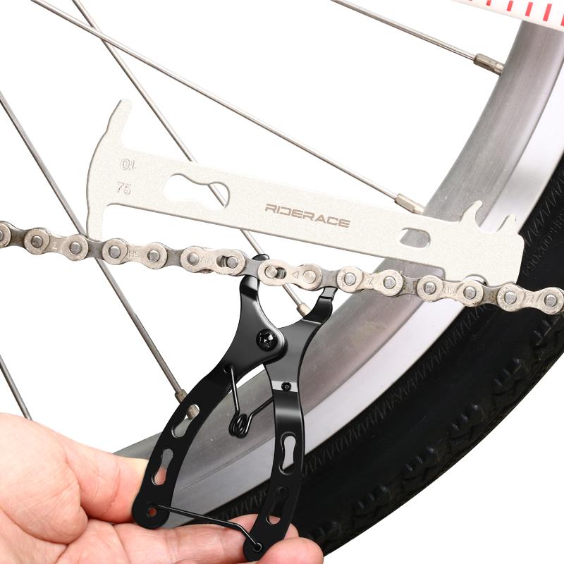Instrument Indicator Uzură Lanț Bicicletă Oțel Inoxidabil Lanțuri Bicicletă Rutieră Ecartament Măsurare Riglă Înlocuire Lanț Instrument de Reparare MTB