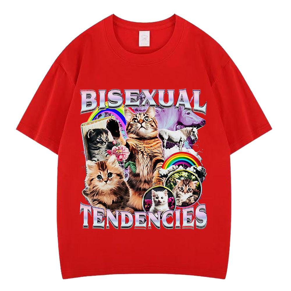 Funny Cat Meme T Shirts Unisexs Unisex Casual Aesthetics Cotton T Shirts Fashion Harajuku Oversized Short Sleeve Loose Tshirts