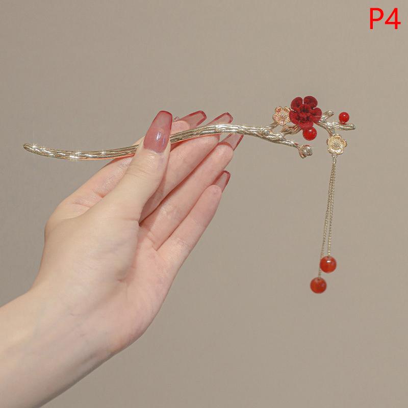 

Винтажная шпилька в китайском стиле, белые тюльпаны, цветок, ацетатные палочки для волос, заколки, шпильки, палочки для еды, китайские украшения для волос 4