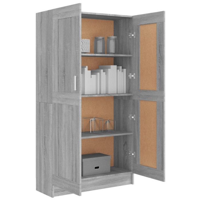 VidaXL Bibliothèque Sonoma gris 82,5x30,5x150 cm Bois d'ingénierie 815613