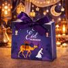 10Pcs Multicolor Eid and Ramadan Gift Boxes Star/Moon Satin Ribbon Bow Ramadan Gift Box DIY Simple Gift Packaging Bags