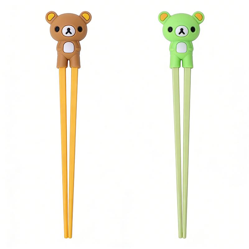 1pc Cute Bear Training Chopsticks for Kids Aids Sushi Sticks Children Chopsticks for Children Learner Helper Kids Favors KZ007