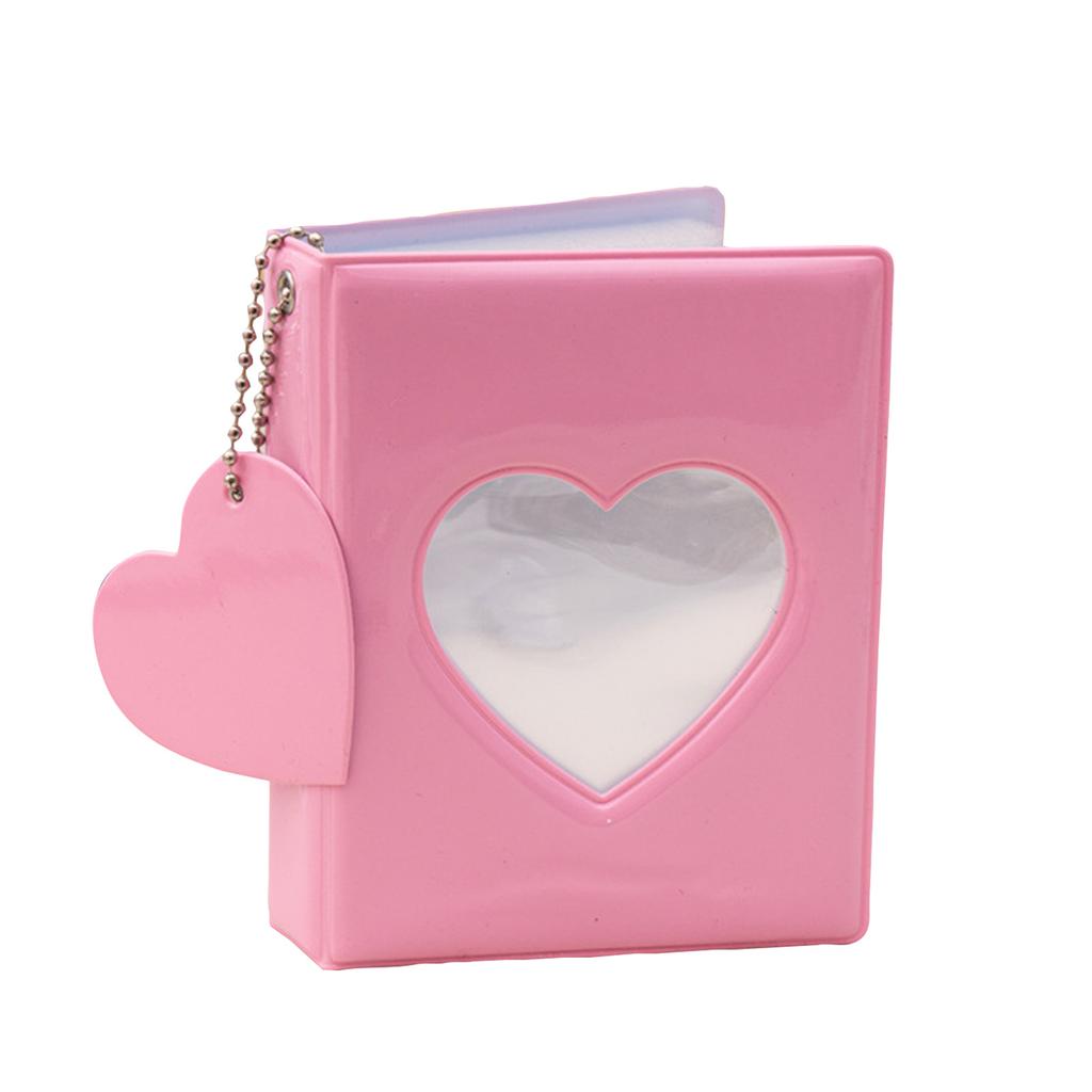 Portafoto, 3 Pollici, Album, Portacarte traforato, 32 Tasche, Specchio con anello per appenderlo