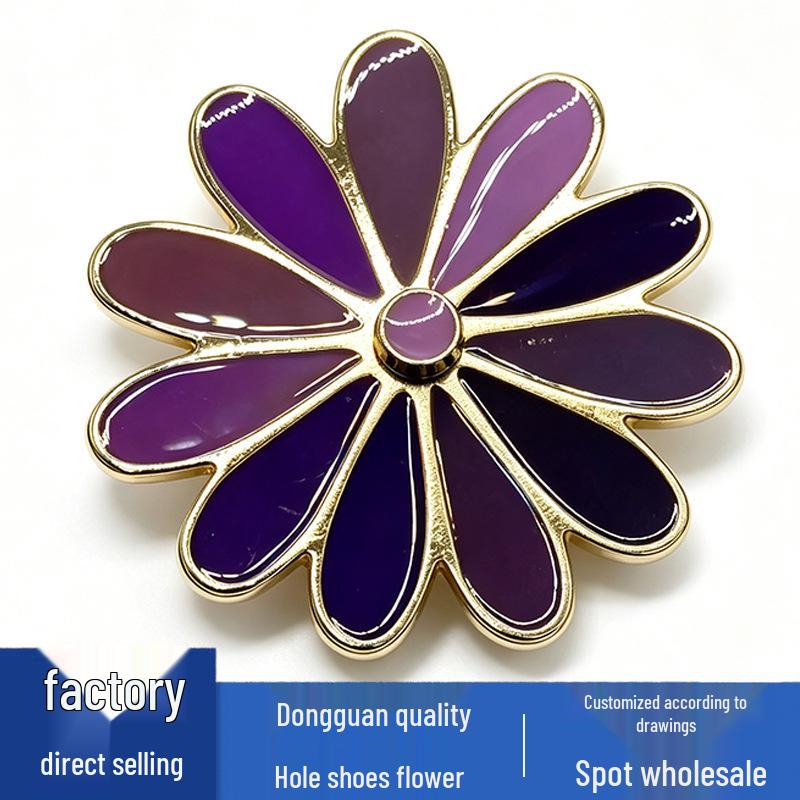 Crocs Flower Metal Shoe Charms - Versatile & Cute Decorations