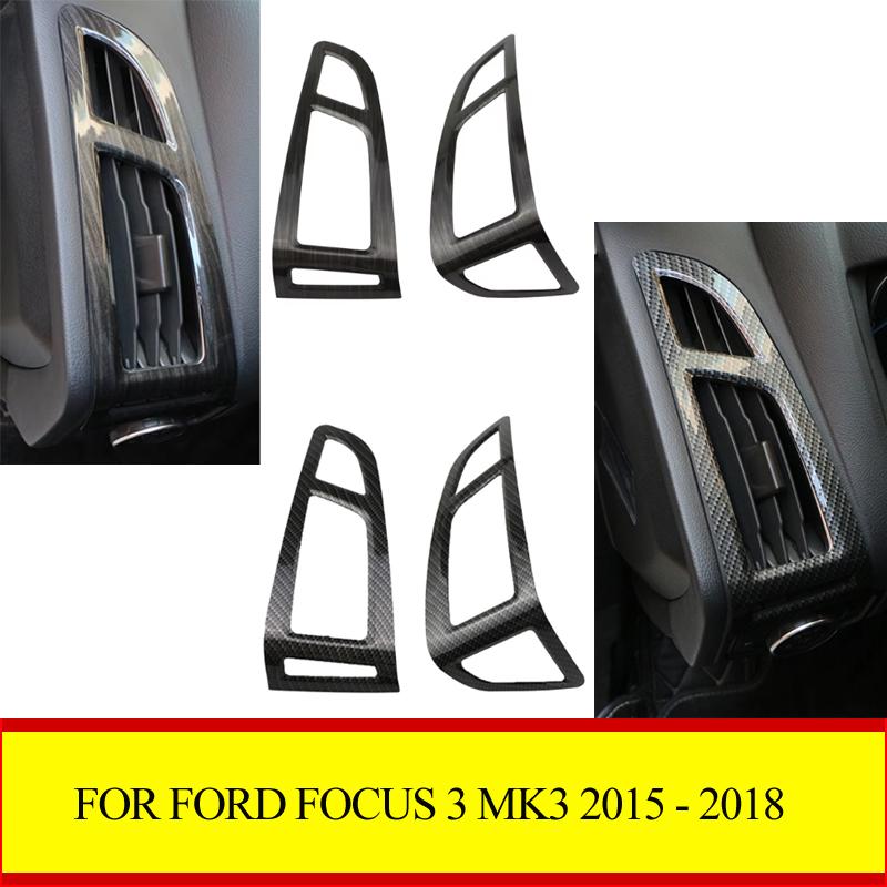 UZYJ9 Car Air Vent Outlet Panel Decoration Cover Trim Stickers for Ford Focus 3 MK3 2015 - 2018 LHD Interior Accessories