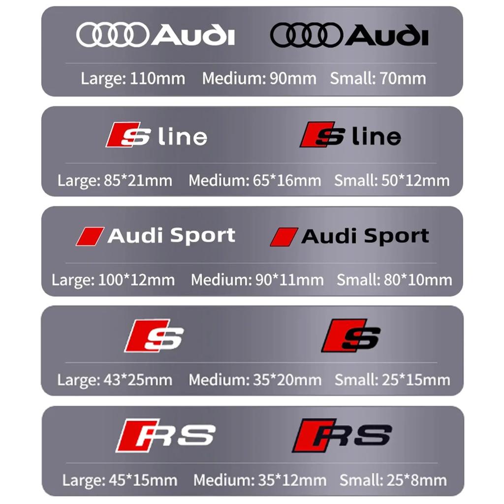 Car Brake Caliper Sticker Heat Resistant Decals Auto Accessories For tt Sline A1 A3 A4 A5 A6 A7 A8 Q2 Q3 Q5 Q7 Q8 TT S1 S3 RS5
