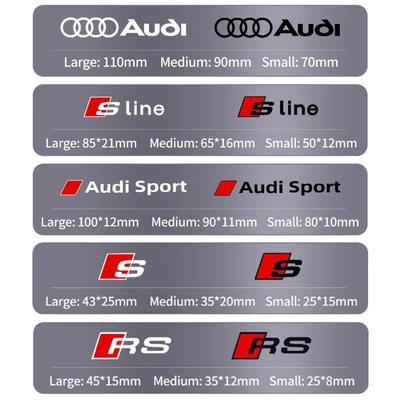 Car Brake Caliper Sticker Heat Resistant Decals Auto Accessories For F2 Sline A1 A3 A4 A5 A6 A7 A8 Q2 Q3 Q5 Q7 Q8 TT S1 S3 RS5