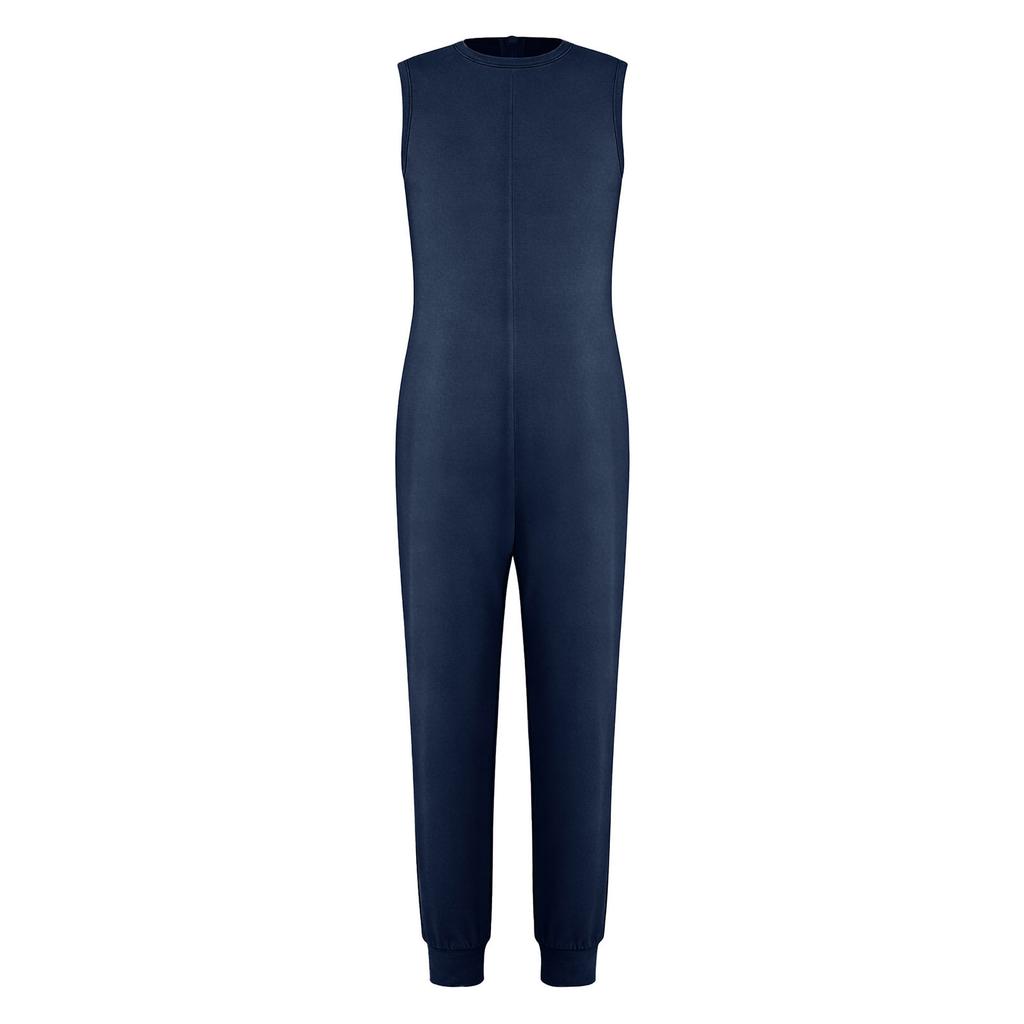 Unisex Aangepaste Kleding Effen Kleur Ronde Hals Mouwloos Volledig Lichaam Jumpsuit Speciale Behoeften Kostuum