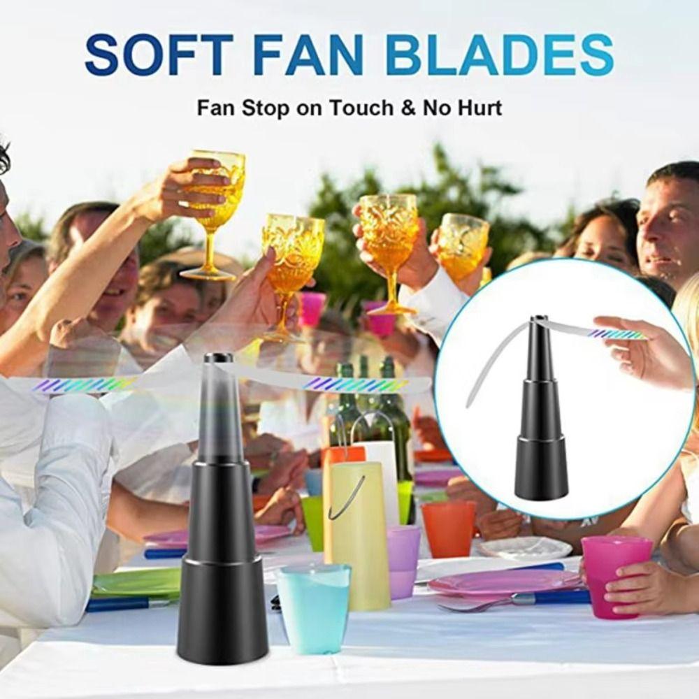 Retractable Fly Repellent Fan Electric Spinning Table Flying Fan Insect Repellent Fan  for Indoor