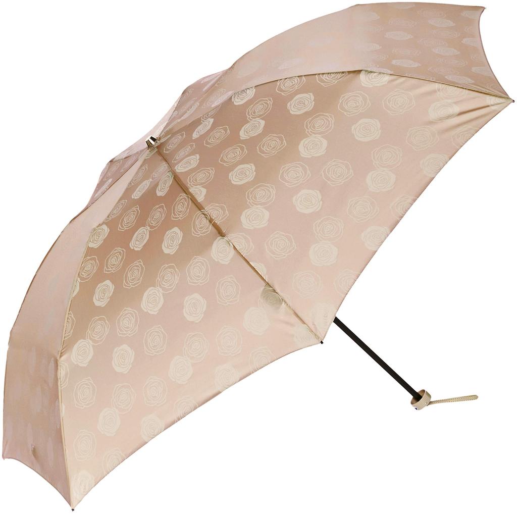 Lanvin Collection Umbrella with Cationic Jacquard Rose Made in 60cm Rib Length Large/Mini Pattern, Women's, Beige, Japan, (Free Size)