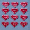 Big Red Heart Two-Hole Ceramic Button - Handmade Clothing Accessory