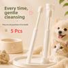 5 Pcs 360° Soft Bristle Pet Toothbrush For Cats Dogs Gentle Oral Care Bad Breath Plaque Removal Ergonomic Handle Travel Case 6
