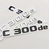 New 3D ABS Chrome Black Car Styling Logo C300e C300de Badge Rear Trunk Emblem Sticker Decals For Mercedes Benz C300e C300de W206