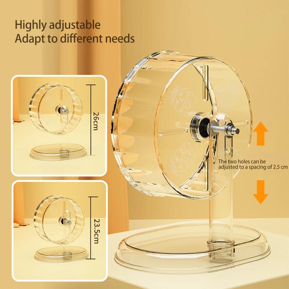 1Pc Transparent Hamster Running Wheel Toy Quiet Running Exercise Easy To Disassemble And Clean For Hamster Pets Accessories