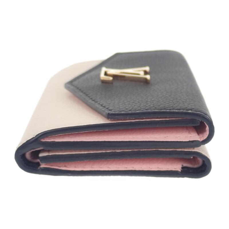 LOUIS VUITTON  M80984 Tri-fold wallet Noir/claim Grain Calfskin Leather Women