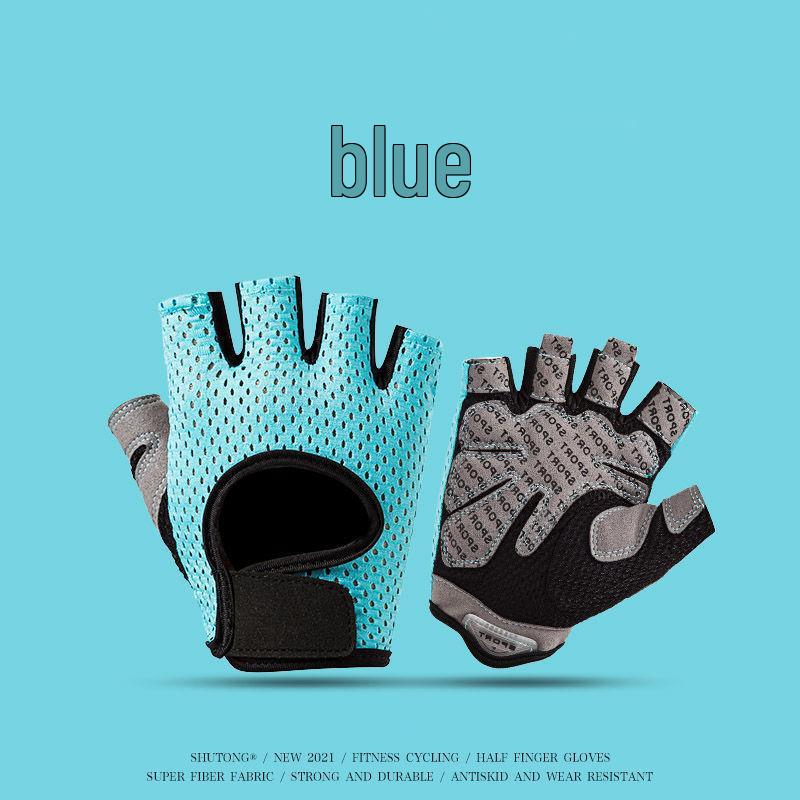 Ademende Mesh Halve Vinger Fitnesshandschoenen voor Mannen & Vrouwen - Antislip, Anti-Eelt, Ideaal voor Gym, Yoga, Fietsen en Sport