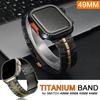 Titan-Armband für Apple Watch Band 49mm Ultra 3 2 Luxuriöses Metallarmband für Iwatch Serie 10 11 46mm 9 8 7 6 5 SE3 44mm 45mm