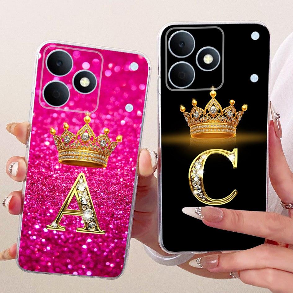 For OPPO Realme Note 80 Case 2026 New Cute Letters Crown Soft Silicone Phone Cover For Realme Note 80 4G Funda Note80 Back Cases