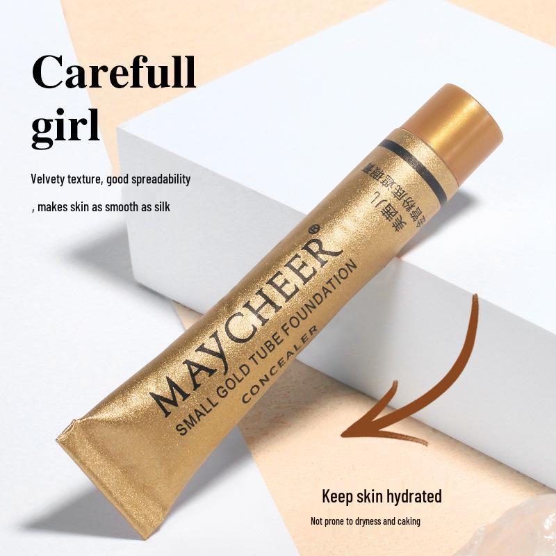 Meixi'er Small Gold Tube Waterproof Concealer for Acne, Scars, Spots, and Birthmarks