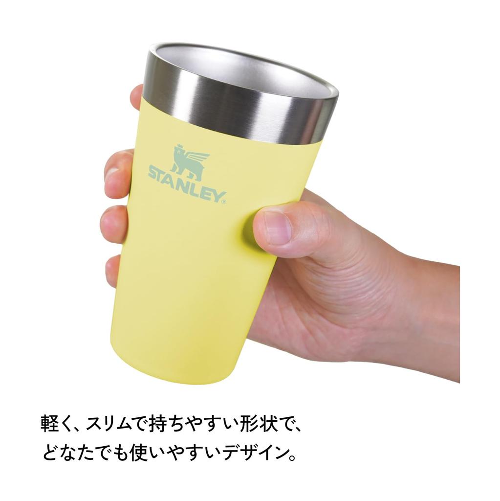 STANLEY Stacking Vacuum Pint Pomelo Vacuum Insulated Tumbler Stainless Steel Coffee Thermal Insulation Beer Outdoor Sports Watching Dishwasher Safe
