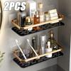 1-3 Piece Bathroom Shelves Drill-Free Shower Organizer Shelf Bathroom Toilet Space Aluminum Corner Shelf Bathroom Accessories
