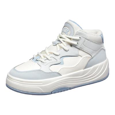 Pg7 Commuting Versatile Comfortable Cold Resistant Simple Trendy Warm Durable Mid-Top Sneakers Women Sneakers White Blue 122548975-3