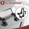 HEROFFIX Handbag and Grocery Bag Hooks of for Wallets and Sturdy Car Seat Headrest Black (Set 2) Bags, Hooks, PP, 9.8x3.4cm
