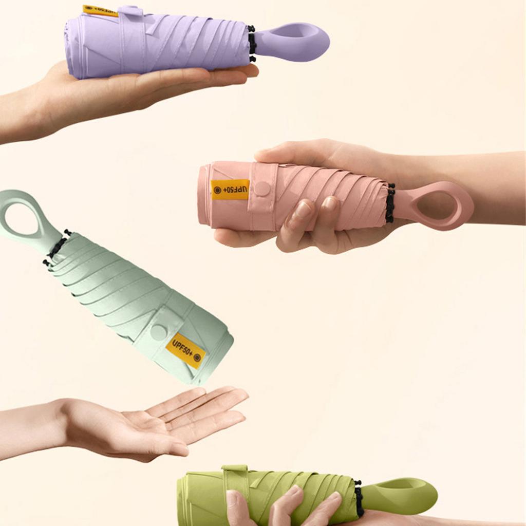 Lightweight Mini Folding Rain Umbrella Portable Travel Size Sun Umbrella for Outdoor Use UV Protections