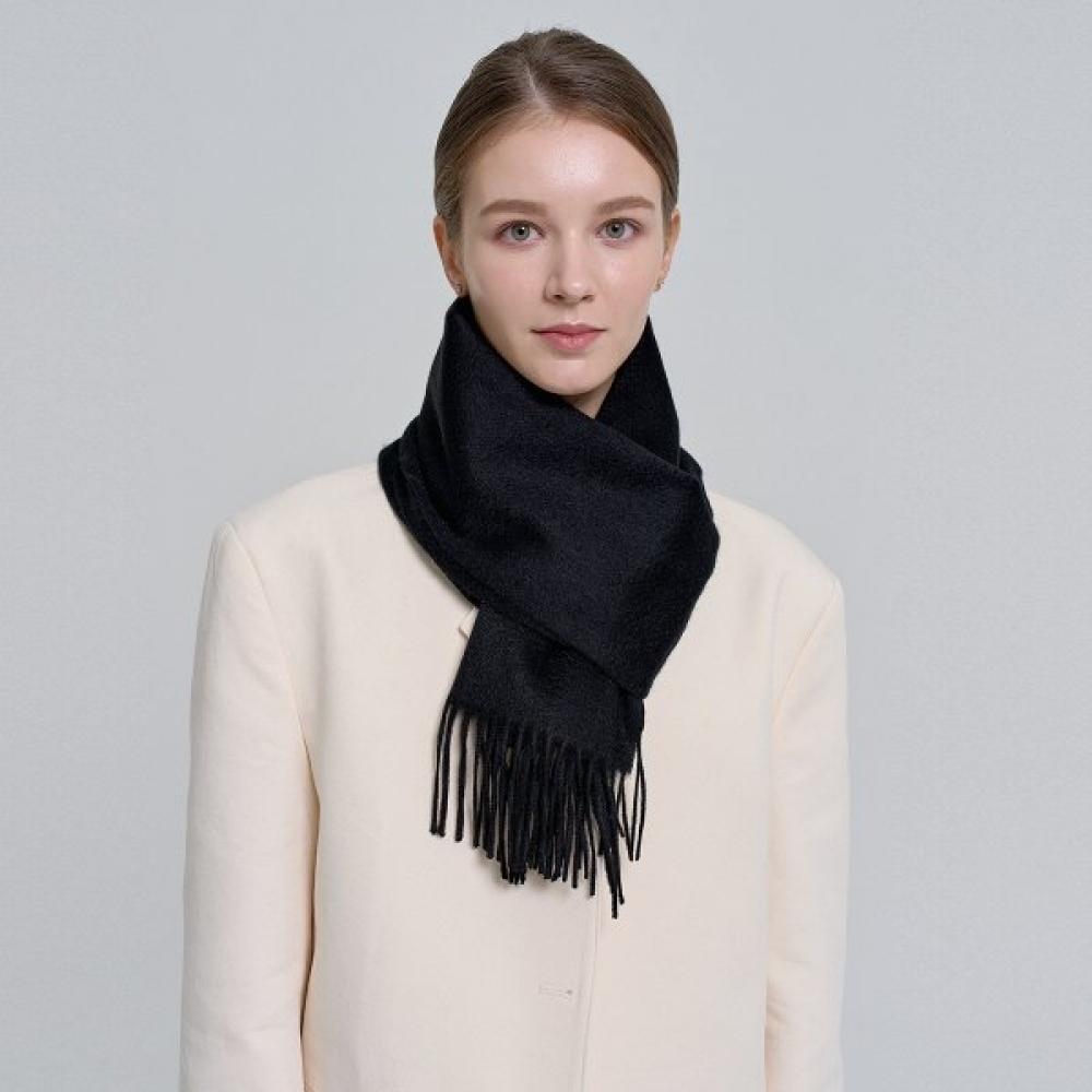 Dal Cashmere Premium Cashmere Scarf 30cm Black Single option
