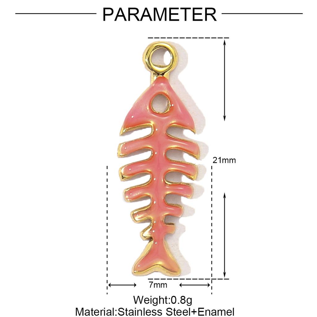 3pcs/Lot Stainless Steel Enamel Palm Flip Flop Shell Diy Charm Women Watermelon Strawberry Necklace Pendant Summer Ocean Jewelry