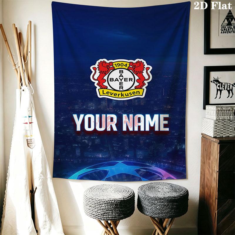 Custom Bayer Leverkusen Wall Hanging Printed Fabric Blanket Decorative Tapestries for Bedroom Living Room Home Decor