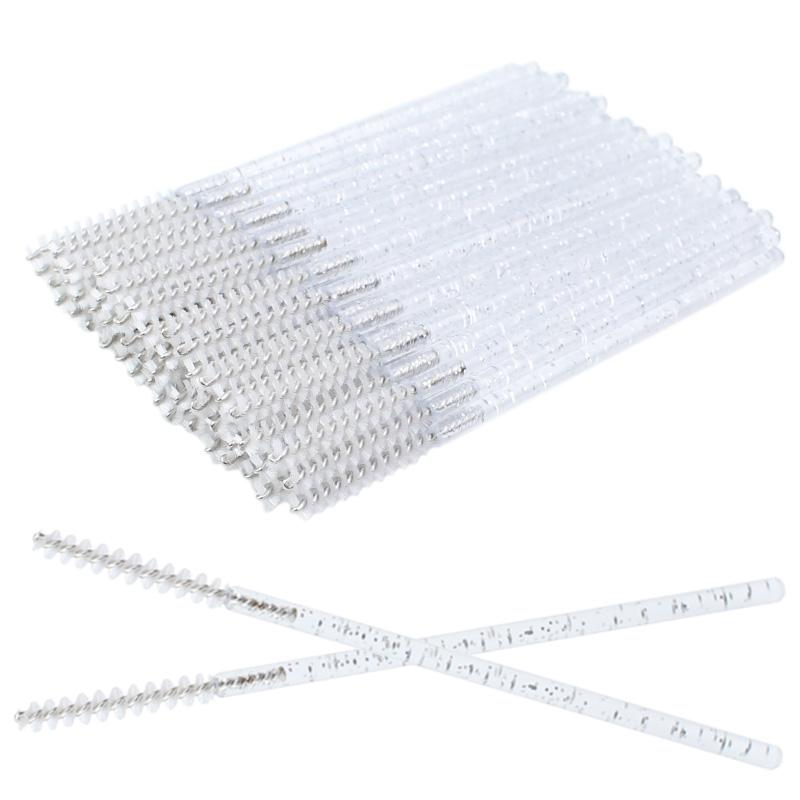 50pcs Disposable Skinny Mascara Wands Mini Crystal Eyelash Brushes Micro Brush Lash Extension Supplies Mini Lash Brush eyelashes