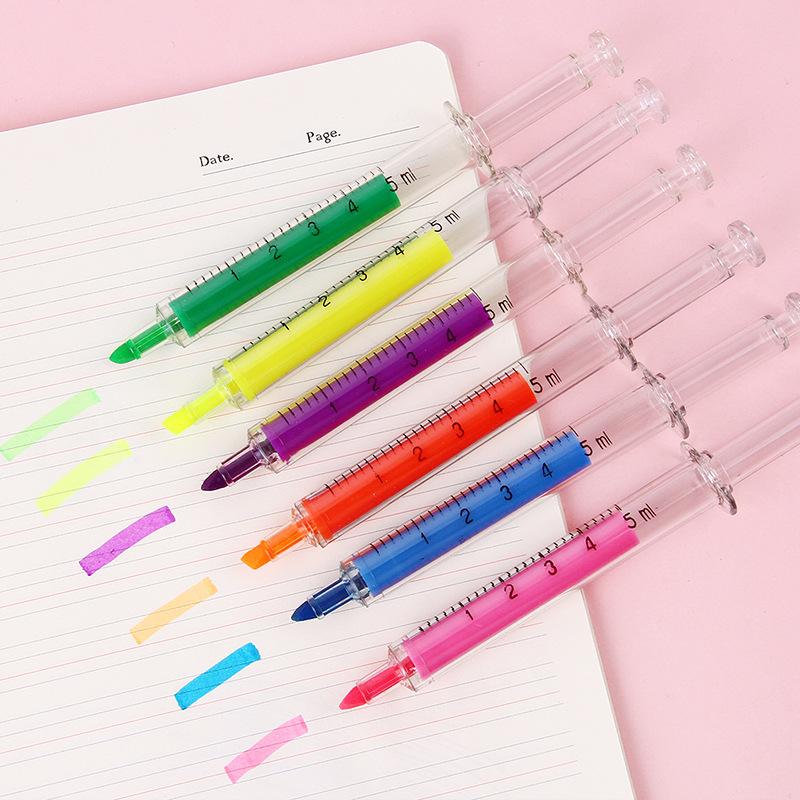 

120 шт. новинка маркер ручка канцелярский шприц маркер флуоресцентная игла трубка акварельная ручка Nite Writer