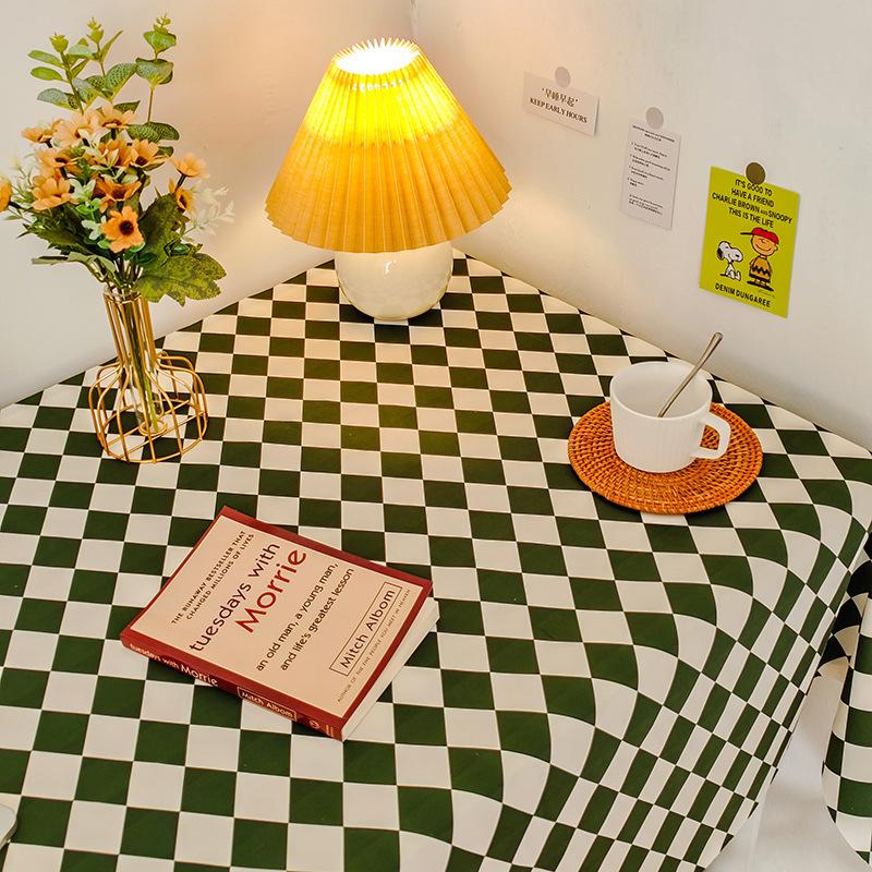 Small Fresh Student Flannel Tablecloth Desk Bedside Table Coffee Table Cover Cloth Photo Background Picnic Cloth