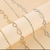 Water Drilled Heart Shape Metal Waist Belt For Women Men Elegant Summer Accessory