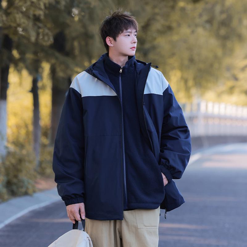 NASA Women's Trendy Windbreaker & Men's 3-in-1 Mountaineering Jacket - Spring/Autumn Thin Style, Winter Detachable Suit